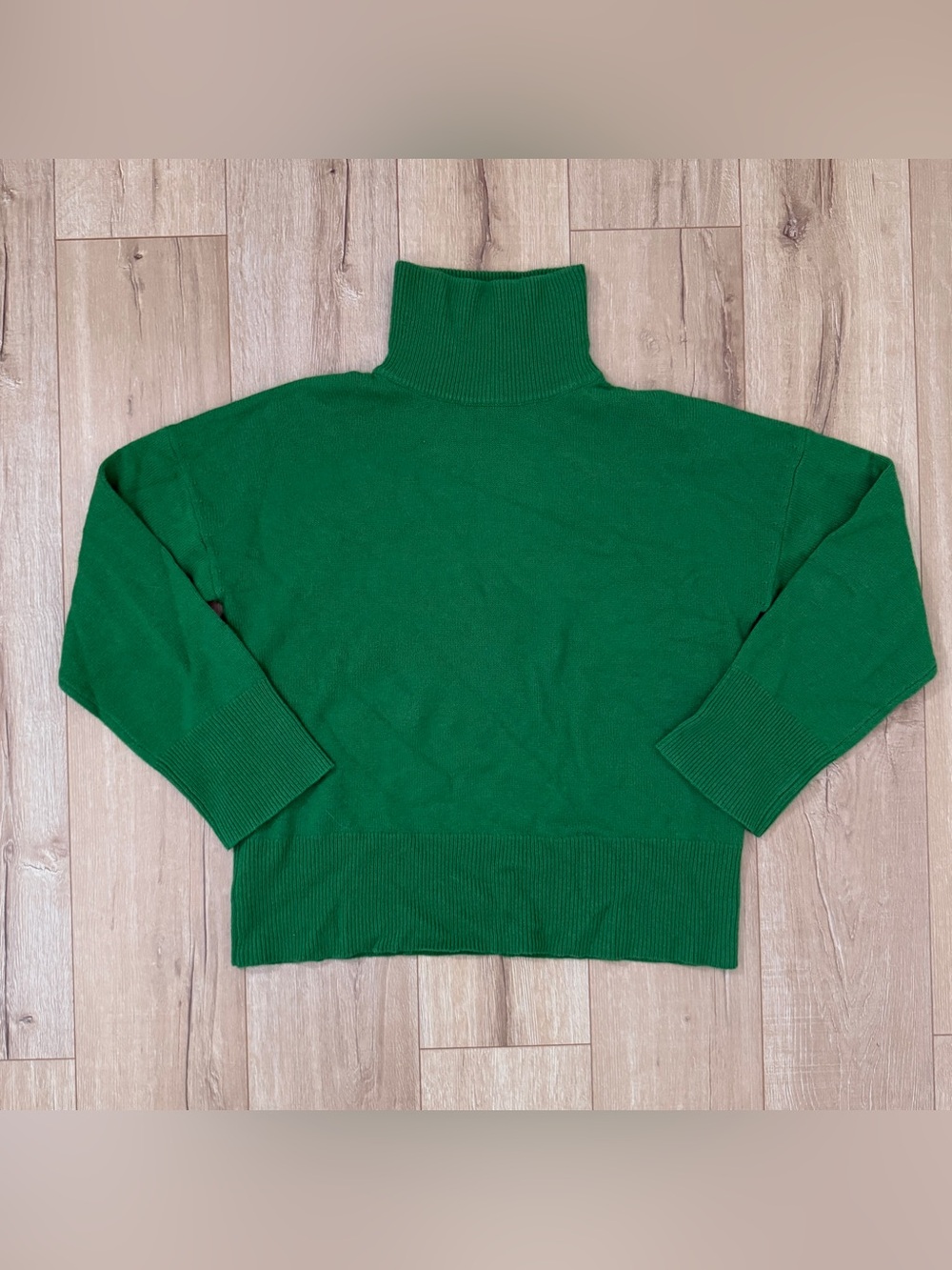 Uncle Studios Turtleneck Sweater XS Green Wool Cashmere Knit Womens